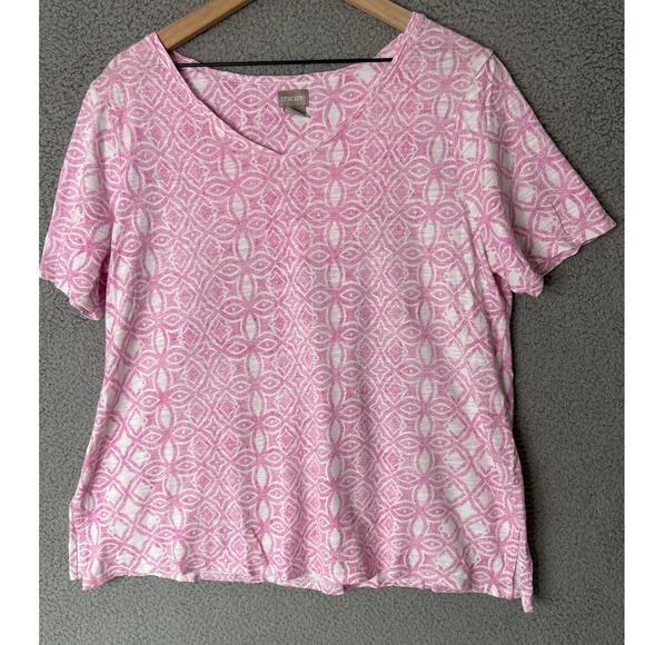 Bundle Lot CHICO'S T Shirts Womens Large 2 Pattern Paisley Multicolor Boho Top - Picture 4 of 10